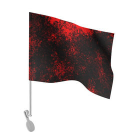 Флаг для автомобиля с принтом Брызги красок(red style) в Курске, 100% полиэстер | Размер: 30*21 см | Тематика изображения на принте: abstraction | color | paint | spray | tie dye | абстракция | брызги красок | всплеск красок | капли красок | текстуры