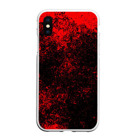 Чехол для iPhone XS Max матовый с принтом Брызги красок(red style) в Курске, Силикон | Область печати: задняя сторона чехла, без боковых панелей | abstraction | color | paint | spray | tie dye | абстракция | брызги красок | всплеск красок | капли красок | текстуры