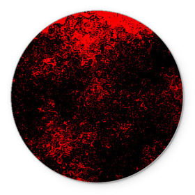 Коврик круглый с принтом Брызги красок(red style) в Курске, резина и полиэстер | круглая форма, изображение наносится на всю лицевую часть | abstraction | color | paint | spray | tie dye | абстракция | брызги красок | всплеск красок | капли красок | текстуры
