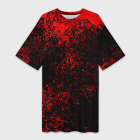 Платье-футболка 3D с принтом Брызги красок(red style) в Курске,  |  | abstraction | color | paint | spray | tie dye | абстракция | брызги красок | всплеск красок | капли красок | текстуры
