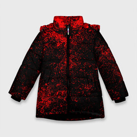 Зимняя куртка для девочек 3D с принтом Брызги красок(red style) в Курске, ткань верха — 100% полиэстер; подклад — 100% полиэстер, утеплитель — 100% полиэстер. | длина ниже бедра, удлиненная спинка, воротник стойка и отстегивающийся капюшон. Есть боковые карманы с листочкой на кнопках, утяжки по низу изделия и внутренний карман на молнии. 

Предусмотрены светоотражающий принт на спинке, радужный светоотражающий элемент на пуллере молнии и на резинке для утяжки. | Тематика изображения на принте: abstraction | color | paint | spray | tie dye | абстракция | брызги красок | всплеск красок | капли красок | текстуры
