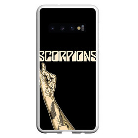 Чехол для Samsung Galaxy S10 с принтом Scorpions в Курске, Силикон | Область печати: задняя сторона чехла, без боковых панелей | Тематика изображения на принте: scorpions | клаус майне
рудольф шенкер | маттиас ябс | микки ди | павел мончивода | скорпионы