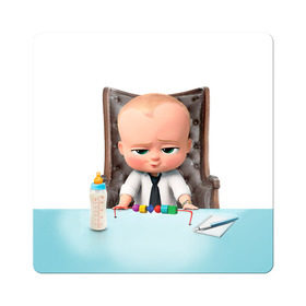 Магнит виниловый Квадрат с принтом Boss Baby в Курске, полимерный материал с магнитным слоем | размер 9*9 см, закругленные углы | Тематика изображения на принте: boss baby | босс | молокосос | мультфильмы