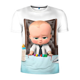 Мужская футболка 3D спортивная с принтом Boss Baby в Курске, 100% полиэстер с улучшенными характеристиками | приталенный силуэт, круглая горловина, широкие плечи, сужается к линии бедра | boss baby | босс | молокосос | мультфильмы