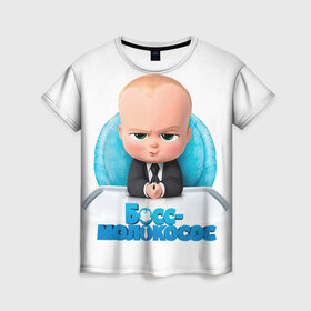 Женская футболка 3D с принтом Boss Baby в Курске, 100% полиэфир ( синтетическое хлопкоподобное полотно) | прямой крой, круглый вырез горловины, длина до линии бедер | boss baby | босс | молокосос | темплтон | тим | фрэнсис фрэнсис