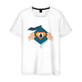 Мужская футболка хлопок с принтом Super oilman в Курске, 100% хлопок | прямой крой, круглый вырез горловины, длина до линии бедер, слегка спущенное плечо. | газ | нефть