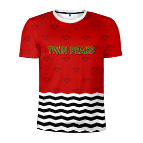 Мужская футболка 3D спортивная с принтом Twin Peaks Red Room в Курске, 100% полиэстер с улучшенными характеристиками | приталенный силуэт, круглая горловина, широкие плечи, сужается к линии бедра | red room | twin peaks | красная комната | купер | сериалы | твин пикс