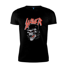 Мужская футболка премиум с принтом Slayer череп в Курске, 92% хлопок, 8% лайкра | приталенный силуэт, круглый вырез ворота, длина до линии бедра, короткий рукав | slayer | группа | гэри холт | злость | зубы | каска | керри кинг | кости | метал | музыка | песни | пол бостаф | рок | слеар | слеер | слеяр | том арайа | трэш метал | тяжелый рок | хеви метал | язык