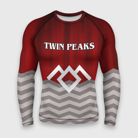 Мужской рашгард 3D с принтом Twin Peaks в Курске,  |  | Тематика изображения на принте: twin peaks | арт | лого | полосы | сериал | твин пикс | текстура | фильмы