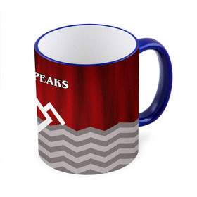 Кружка 3D с принтом Twin Peaks в Курске, керамика | ёмкость 330 мл | twin peaks | арт | лого | полосы | сериал | твин пикс | текстура | фильмы