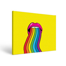 Холст прямоугольный с принтом Pop art в Курске, 100% ПВХ |  | fun | lip color | mouth | pop art | rainbow | reggae | spectrum | style | summer | teeth | yellow | веселье | губы | желтый | зубы | лето | поп арт | радуга | рот | спектр | стиль | цвет