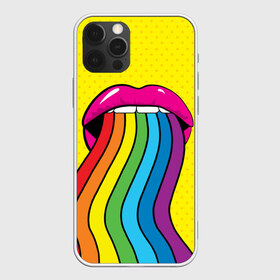 Чехол для iPhone 12 Pro Max с принтом Pop art в Курске, Силикон |  | fun | lip color | mouth | pop art | rainbow | reggae | spectrum | style | summer | teeth | yellow | веселье | губы | желтый | зубы | лето | поп арт | радуга | рот | спектр | стиль | цвет