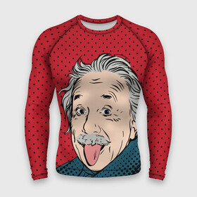 Мужской рашгард 3D с принтом Альберт Эйнштейн в Курске,  |  | albert | einstein | f | gray | language | physicist | pop art | relativity theory | science | scientist | theorist | альберт | веселый | взгляд | красный | мудрый | наука | поп арт | седой | теоретик | теория относительности | умный | ученый | физик