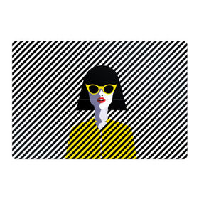 Магнитный плакат 3Х2 с принтом Pop art girl в Курске, Полимерный материал с магнитным слоем | 6 деталей размером 9*9 см | abstraction | bright | color | fashion | hair | lines | lips | pop art | rack | red | style | yellow | абстракция | губы | желтый | каре | красный | линии | мода | очки | поп арт | прическа | стиль | цвет | яркий