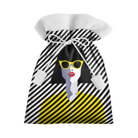 Подарочный 3D мешок с принтом Pop art girl в Курске, 100% полиэстер | Размер: 29*39 см | abstraction | bright | color | fashion | hair | lines | lips | pop art | rack | red | style | yellow | абстракция | губы | желтый | каре | красный | линии | мода | очки | поп арт | прическа | стиль | цвет | яркий