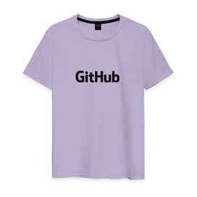 Мужская футболка хлопок с принтом GitHubWhite в Курске, 100% хлопок | прямой крой, круглый вырез горловины, длина до линии бедер, слегка спущенное плечо. | github | программист