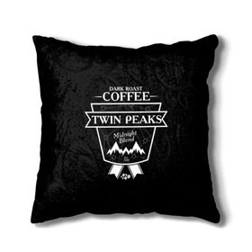 Подушка 3D с принтом Twin Peaks Coffee в Курске, наволочка – 100% полиэстер, наполнитель – холлофайбер (легкий наполнитель, не вызывает аллергию). | состоит из подушки и наволочки. Наволочка на молнии, легко снимается для стирки | twin peaks | арт | купер | сериал | твин пикс | фильмы | черно белые