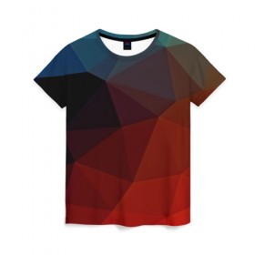 Женская футболка 3D с принтом abstraction в Курске, 100% полиэфир ( синтетическое хлопкоподобное полотно) | прямой крой, круглый вырез горловины, длина до линии бедер | abstraction | абстракция | геометрия | грани | линии | полигоны | розовый | сочетания | текстура | треугольники