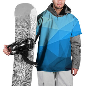 Накидка на куртку 3D с принтом geometric blue в Курске, 100% полиэстер |  | abstraction | абстракция | геометрия | грани | линии | полигоны | розовый | сочетания | текстура | треугольники