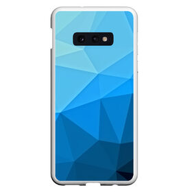 Чехол для Samsung S10E с принтом geometric blue в Курске, Силикон | Область печати: задняя сторона чехла, без боковых панелей | abstraction | абстракция | геометрия | грани | линии | полигоны | розовый | сочетания | текстура | треугольники