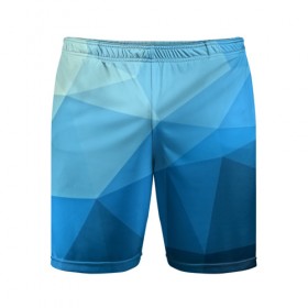Мужские шорты 3D спортивные с принтом geometric blue в Курске,  |  | abstraction | абстракция | геометрия | грани | линии | полигоны | розовый | сочетания | текстура | треугольники