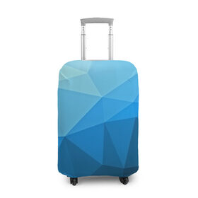 Чехол для чемодана 3D с принтом geometric blue в Курске, 86% полиэфир, 14% спандекс | двустороннее нанесение принта, прорези для ручек и колес | abstraction | абстракция | геометрия | грани | линии | полигоны | розовый | сочетания | текстура | треугольники