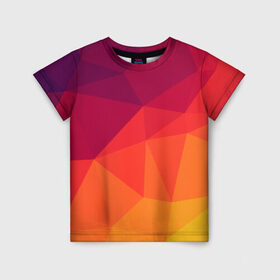 Детская футболка 3D с принтом Background geometric в Курске, 100% гипоаллергенный полиэфир | прямой крой, круглый вырез горловины, длина до линии бедер, чуть спущенное плечо, ткань немного тянется | 