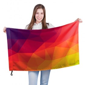 Флаг 3D с принтом Background geometric в Курске, 100% полиэстер | плотность ткани — 95 г/м2, размер — 67 х 109 см. Принт наносится с одной стороны | Тематика изображения на принте: 