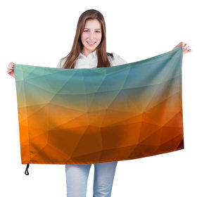 Флаг 3D с принтом Смешивание цвета в Курске, 100% полиэстер | плотность ткани — 95 г/м2, размер — 67 х 109 см. Принт наносится с одной стороны | abstraction | абстракция | геометрия | грани | линии | полигоны | сочетания | текстура | треугольники