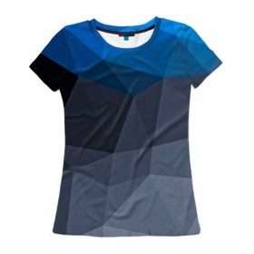 Женская футболка 3D с принтом Still abstract в Курске, 100% полиэфир ( синтетическое хлопкоподобное полотно) | прямой крой, круглый вырез горловины, длина до линии бедер | abstraction | абстракция | геометрия | грани | линии | полигоны | сочетания | текстура | треугольники