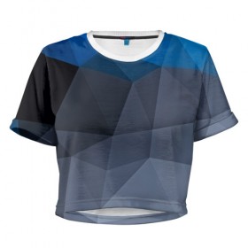 Женская футболка 3D укороченная с принтом Still abstract в Курске, 100% полиэстер | круглая горловина, длина футболки до линии талии, рукава с отворотами | abstraction | абстракция | геометрия | грани | линии | полигоны | сочетания | текстура | треугольники