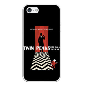 Чехол для iPhone 5/5S матовый с принтом Twin Peaks в Курске, Силикон | Область печати: задняя сторона чехла, без боковых панелей | twin peaks | агент дейл  купер | арт | сериал | твин пикс | фильмы