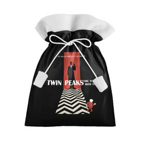 Подарочный 3D мешок с принтом Twin Peaks в Курске, 100% полиэстер | Размер: 29*39 см | twin peaks | агент дейл  купер | арт | сериал | твин пикс | фильмы