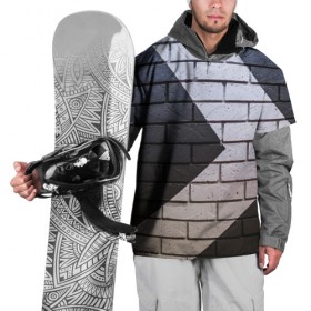 Накидка на куртку 3D с принтом Стена в Курске, 100% полиэстер |  | кирпич | стена | стенка | стрела