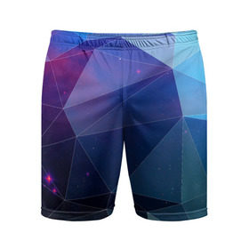 Мужские шорты 3D спортивные с принтом Геометрический узор в Курске,  |  | Тематика изображения на принте: polygon | абстракция | геометрия | узор