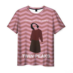 Мужская футболка 3D с принтом Твин Пикс в Курске, 100% полиэфир | прямой крой, круглый вырез горловины, длина до линии бедер | Тематика изображения на принте: twin peaks | арт | сериал | твин пикс | фильмы