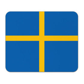 Коврик прямоугольный с принтом Флаг Швеции в Курске, натуральный каучук | размер 230 х 185 мм; запечатка лицевой стороны | flag | sverige | sweden | флаг | швеция