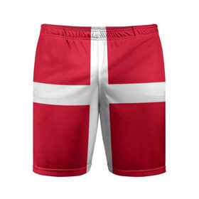 Мужские шорты 3D спортивные с принтом Флаг Дании в Курске,  |  | Тематика изображения на принте: danmark | denmark | flag | дания | флаг