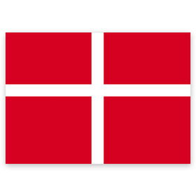 Поздравительная открытка с принтом Флаг Дании в Курске, 100% бумага | плотность бумаги 280 г/м2, матовая, на обратной стороне линовка и место для марки
 | danmark | denmark | flag | дания | флаг