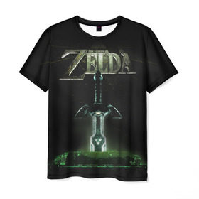 Мужская футболка 3D с принтом The Legend of Zelda в Курске, 100% полиэфир | прямой крой, круглый вырез горловины, длина до линии бедер | breath of the wild | the legend of zelda