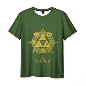 Мужская футболка 3D с принтом The Legend of Zelda в Курске, 100% полиэфир | прямой крой, круглый вырез горловины, длина до линии бедер | breath of the wild | зельда | земля хайрул | линк