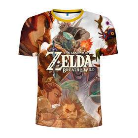 Мужская футболка 3D спортивная с принтом The Legend of Zelda в Курске, 100% полиэстер с улучшенными характеристиками | приталенный силуэт, круглая горловина, широкие плечи, сужается к линии бедра | breath of the wild | the legend of zelda