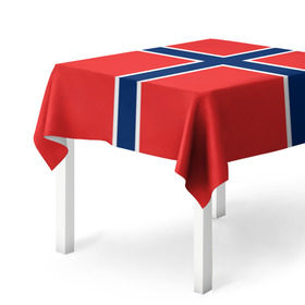 Скатерть 3D с принтом Флаг Норвегии в Курске, 100% полиэстер (ткань не мнется и не растягивается) | Размер: 150*150 см | flag | norge | norway | норвегия | флаг