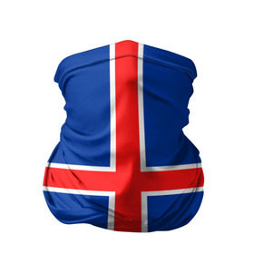 Бандана-труба 3D с принтом Флаг Исландии в Курске, 100% полиэстер, ткань с особыми свойствами — Activecool | плотность 150‒180 г/м2; хорошо тянется, но сохраняет форму | flag | iceland | island | исландия | флаг