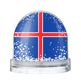 Снежный шар с принтом Флаг Исландии в Курске, Пластик | Изображение внутри шара печатается на глянцевой фотобумаге с двух сторон | Тематика изображения на принте: flag | iceland | island | исландия | флаг
