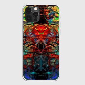 Чехол для iPhone 12 Pro с принтом psychedelic в Курске, силикон | область печати: задняя сторона чехла, без боковых панелей | abstraction | color | spray | абстракция | волны | краска | краски | линии | оптические | полосы | разводы | узоры | фрактал | цветные