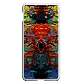 Чехол для Samsung S10E с принтом psychedelic в Курске, Силикон | Область печати: задняя сторона чехла, без боковых панелей | abstraction | color | spray | абстракция | волны | краска | краски | линии | оптические | полосы | разводы | узоры | фрактал | цветные