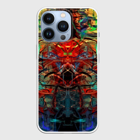 Чехол для iPhone 13 Pro с принтом psychedelic в Курске,  |  | Тематика изображения на принте: abstraction | color | spray | абстракция | волны | краска | краски | линии | оптические | полосы | разводы | узоры | фрактал | цветные