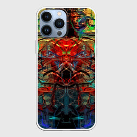 Чехол для iPhone 13 Pro Max с принтом psychedelic в Курске,  |  | Тематика изображения на принте: abstraction | color | spray | абстракция | волны | краска | краски | линии | оптические | полосы | разводы | узоры | фрактал | цветные