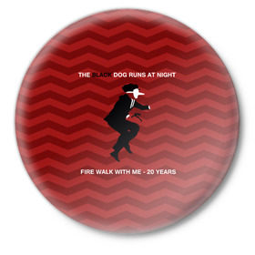 Значок с принтом Twin Peaks в Курске,  металл | круглая форма, металлическая застежка в виде булавки | twin peaks | арт | сериал | твин пикс | фильмы